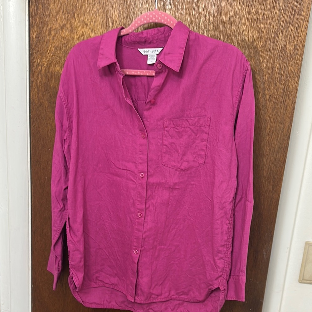 Athleta retreat linen shirt